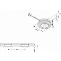 Hera Luminaria para muebles AR 45 ZOOM 17-50° versión incorporada, enfocable 1 IP20, cromado mate 
