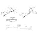 Hera SEH / SAQ Euro Y-distributor, 20cm Europlug cable + distributor case + 2x 20cm with Euro coupling