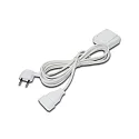 SAQ switch, surface mount, 6cm square, IP20, 220-240V, max. 2.5A, with 200cm Euro plug + 200cm Euro coupling, white