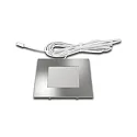Flat recessed LED area light luminaire FQ 68-LED, angular, IP44, LED24 connection, CRi>90, 4W 3000K 270lm 110°, chrome
