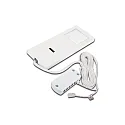 Luminaria de subestructura LED SLIM-PAD F con sensor, con enchufe, regulable IP20, ópalo