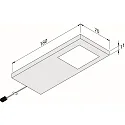 Hera Luminaria de subestructura DYNAMIC LED SLIM-PAD F plano, Tunable White IP20, ópalo