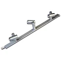 Proyector de raíl LED 2-LINK SPOT de 3 llamas, giratorio IP20, aluminio eloxado, satinado regulable