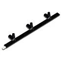 Proyector de raíl LED 2-LINK SPOT de 3 llamas, giratorio IP20, mate, satinado, negro regulable