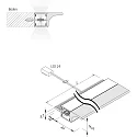 Hera Luminaria para muebles UP+DOWN con enchufe, regulable IP20, aluminio, ópalo regulable