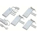 Luminaria de pared y techo LED L-PAD regulable, juego de 4, controlable con gestos IP20, aluminio, transparente regulable