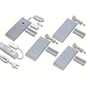 Luminaria de pared y techo LED L-PAD regulable, juego de 4, controlable con gestos IP20, aluminio, transparente regulable