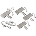 Luminaria de pared y techo LED L-PAD regulable, juego de 4, controlable con gestos IP20, aluminio, transparente regulable