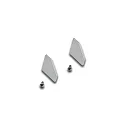 2pc. set of end cap for LED corner profile 19mm, with fastening screws, anodised alu
