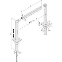 Soporte para raíles LED 2-LINK con enchufe, ajustable, negro