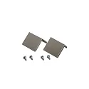 Recubrimiento juego de 2, acero inoxidable, barnizado