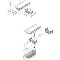 Hera Perfil empotrable, acero inoxidable