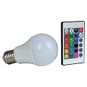 Dispositivos de alumbrado RGBW con mando a distancia A60 regulable E27 7,5W 500lm 3000K 160° CRI 80 