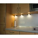 HEITRONIC LED Cabinet spot GENUA set of 3, 3x2W, 120°, 3000K, 270lm, IP20, not dimmable, stainless steel