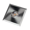 HEITRONIC LED Recessed spot AUSTIN, brushed aluminum, 6W, warm white, square