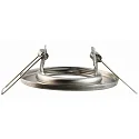 HEITRONIC Foco DL5701 redondo, rígido GU5,3 IP20, acero cepillado 