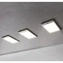 HEITRONIC Luminaria de subestructura SASKIA plano, con sensor, juego de 3, regulable IP20, plata regulable 18W 789lm 3000K CRI 80 19.2cm