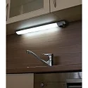 HEITRONIC LED Cabinet luminaire DETMOLD 677mm, 8W, 120°, 3000K, 450lm, IP20, not dimmable, silver / glass opal
