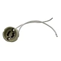 Enchufe GU10 con cable abierto, blanco
