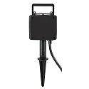HEITRONIC Enchufes de jardín con pincho para clavar DUBAI doble, con enchufe, grafito
