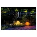 HEITRONIC Luminaria de bola MUNDAN redondo, con enchufe, medio E27 IP44, barro cocido regulable