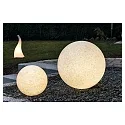 HEITRONIC Luminaria de bola MUNDAN redondo, con enchufe, medio E27 IP44, granito regulable