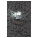 HEITRONIC Luminaria de pared para exteriores LA MER angular, radiación lateral E27 IP44, granito, mate regulable