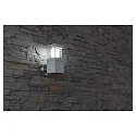HEITRONIC Luminaria de pared para exteriores LA MER angular, radiación lateral E27 IP44, granito, mate regulable