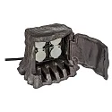 HEITRONIC Power distributor TREE STUMP, 4-fold, with radio remote control, 250V/10A, 1200W, IP44, brown
