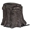 HEITRONIC Power distributor TREE STUMP, 4-fold, with radio remote control, 250V/10A, 1200W, IP44, brown