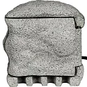 Pilar de enchufes PIEDRA 4 veces, con enchufe, gris, piedra