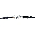 HEITRONIC Unión para cables 13010MMX3.2MM 5 polos, negro