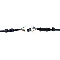 HEITRONIC Unión para cables 13010MMX3.2MM 5 polos, negro