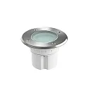 HEITRONIC LED Floor recessed spot MESSINA, round, 90°, 9W, 3000K, 500lm, IP67, silver