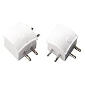 Conector de esquina MICANO con enchufe, blanco