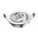 Luz downlight DL7801 redondo GU5.3 und GU10 IP20, aluminio cepillado regulable