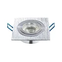 Luz downlight DL7801 angular GU5.3 und GU10 IP20, aluminio cepillado regulable