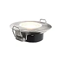 HEITRONIC LED Recessed spot DL7202, Ø82mm, 38°, 5W, 3000K, 380lm, IP44, nickel