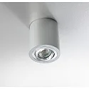 Surface mounted spot ADL9001, round, GU10, IP20, 25° swiveling, brushed aluminum
