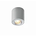 Surface mounted spot ADL9001, round, GU10, IP20, 25° swiveling, brushed aluminum