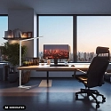 HEITRONIC floor lamp LINEAR up / down, with sensor, tunable white, with touch dimmer, UGR < 16