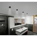 Helestra Luz downlight OSO LED angular, rígido, versión de montaje en superficie IP44, negro mate regulable