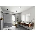 Helestra Luz downlight OSO LED angular, rígido, versión de montaje en superficie IP44, negro mate regulable