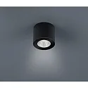 Luz downlight OSO LED redondo, rígido, versión de montaje en superficie IP44, negro mate regulable