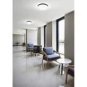 Helestra Luminaria de techo TANA IP44, negro mate, semisatinado 
