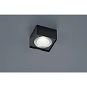 Luminaria de techo KARI angular IP30, negro mate regulable