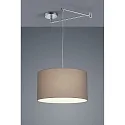 Luminaria colgante CERTO 2 E27 IP20, cromo, color café moca