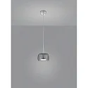 Luminaria colgante FLUTE IP20, cromo, satinado regulable