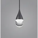 Helestra LED Pendant luminaire DEEP LED, IP20, matt anodised