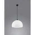 Luminaria colgante DORO E27 IP20, negro mate, blanco
